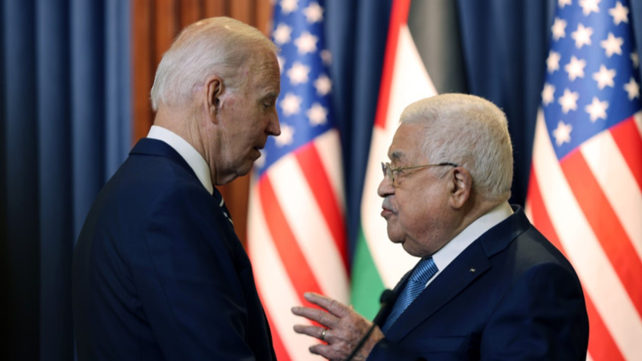 Filistin Devlet Başkanı Abbas ABD Başkanı Biden ile Gazze'yi görüştü