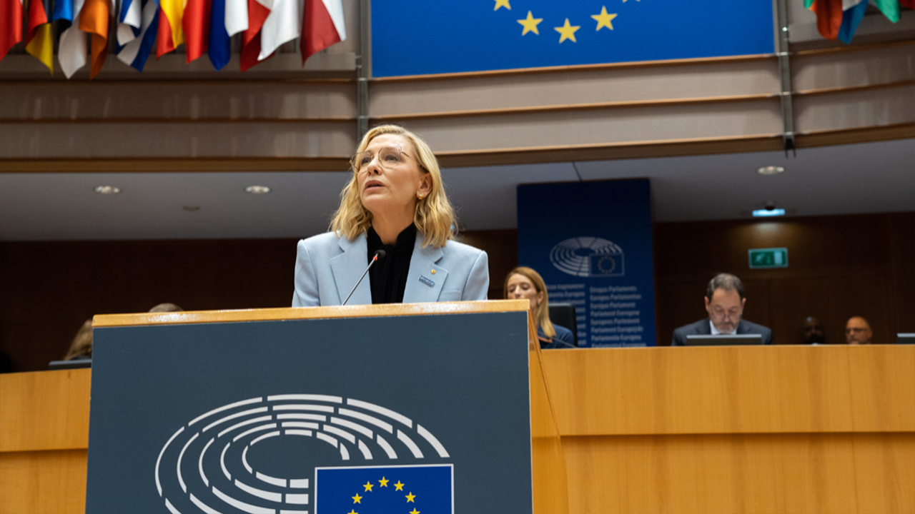 Avrupa Parlamentosu'nda konuşan Cate Blanchett'tan Gazze çağrısı