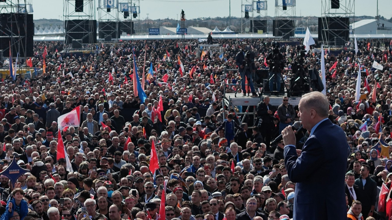 Erdoğan mitinge katılanların sayısını açıkladı: Biz burada 1,5 milyon kişiye alıştık ama bugün 650 bin kişi var