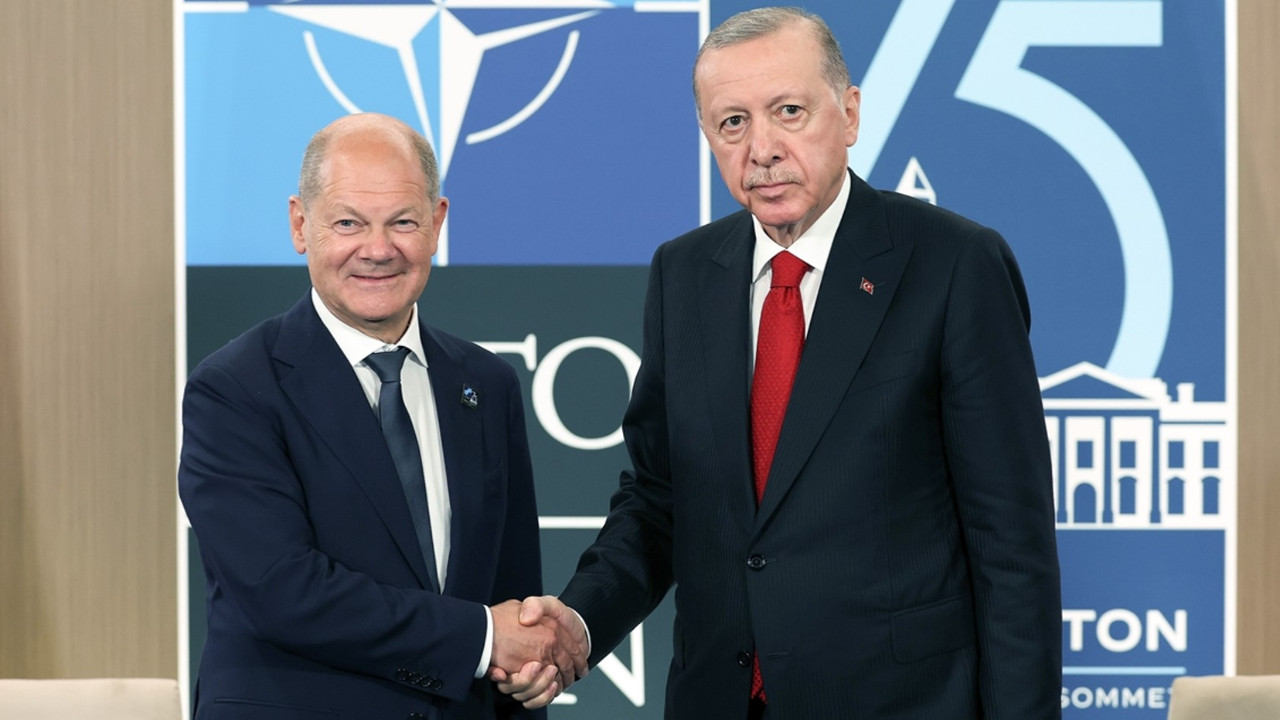 Cumhurbaşkanı Erdoğan Almanya Başbakanı Scholz ile buluştu