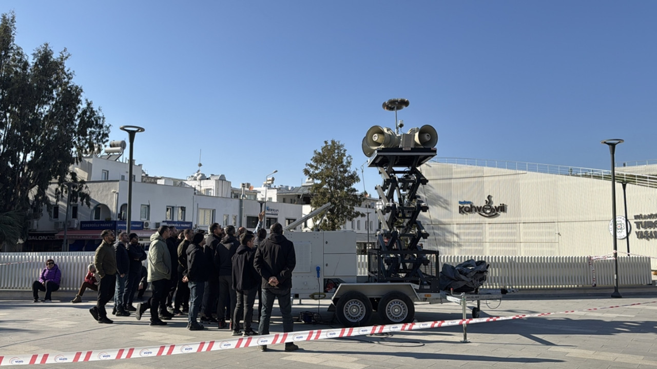 Bodrum'da kıyı bölgesine mobil siren sistemi konuşlandırıldı