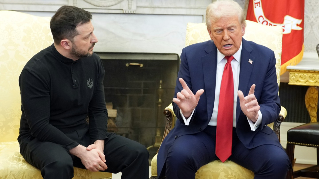 Zelenskiy ile bir araya gelen Trump: Ya bizle anlaşırsınız ya da biz yokuz