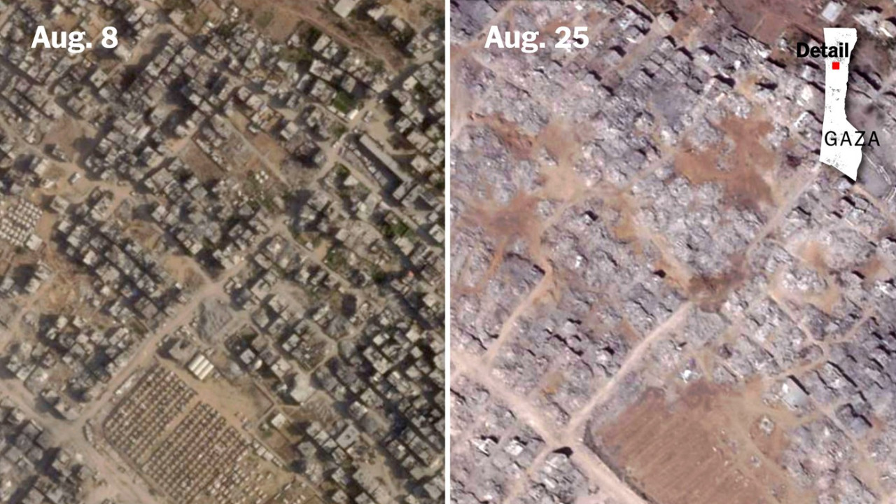 İsrail ordusu Gazze'deki bir mahalleyi dümdüz etti