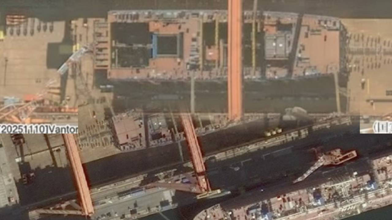 Japonlar uydu görüntülerini yayınladı: Çin'in ilk nükleer uçak gemisi ifşa oldu