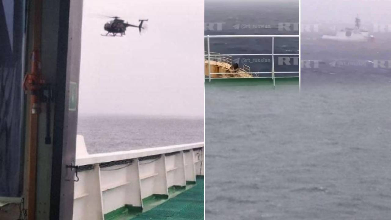 Atlantik'te sıcak saatler: ABD ordusu Rus bandıralı gemiye çıkarma yaptı