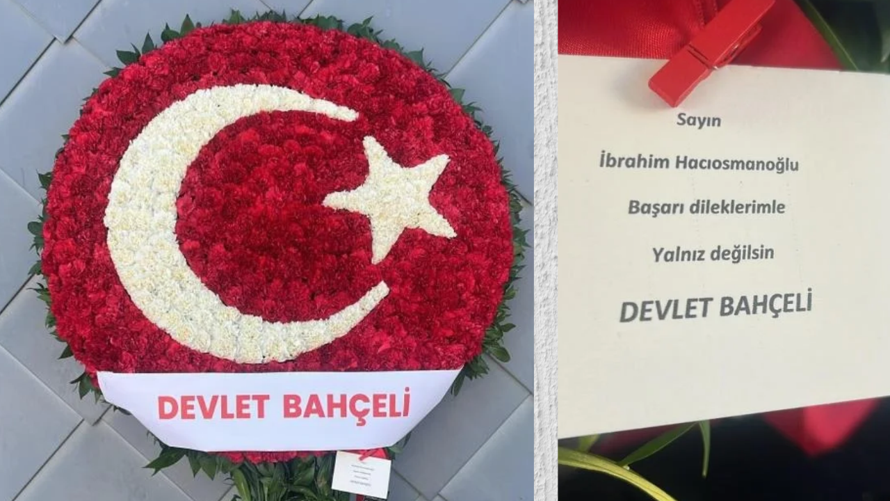 Bahçeli'den Hacıosmanoğlu'na 'yalnız değilsin' çiçeği